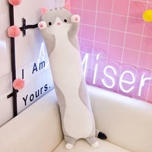 Load image into Gallery viewer, Grey Extra-Long Plush Pillow