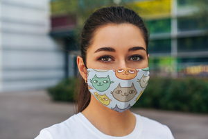 Crazy Cute Face Mask - Multi Color Cats