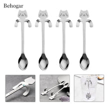 Load image into Gallery viewer, Stainless Steel Cat Teaspoon