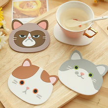 Load image into Gallery viewer, Silicone Cat Shaped Tea Coaster